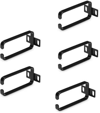 StarTech 5X Anello Passacavi Verticale 1U a D 4,5x10cm (CMHOOK1UN5PK) | Confezione da 5 Pezzi, Gancio Laterale Aperto, Organizer per Server Rack
