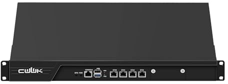 CWWK 1U N100 Firewall Appliance Rackmount PC, 4 Ports i226-V 2.5GbE LAN, 19” Rack Firewall Hardware, U2 OPNsense Homelab Server DDR5 8GB RAM 128GB SSD, PCI-E x8, Mini-PCIE, AES-NI