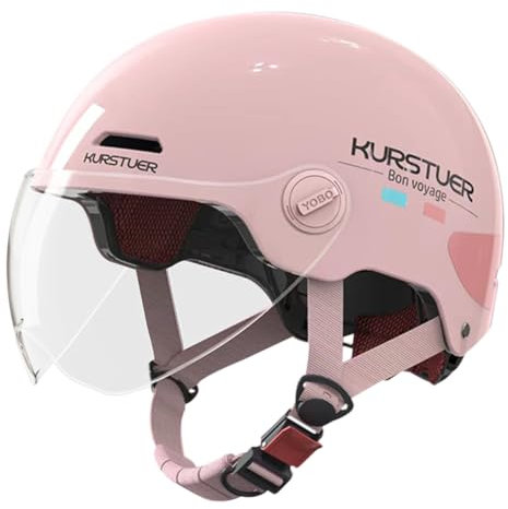 ACMEDE Scooter Helm Skaterhelm Motorradhelm für Herren und Damen E Scooter Helm Mit reflektierendem Streifen Fahrradhelm E-Bike Helm Roller Helm mit HD-Visier Moped Helm Für den Sommer 55-63CM