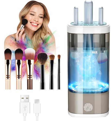 Nettoyant électrique pour Pinceaux de Maquillage, Nettoyeur Pinceau Maquillage de Plug - in Maquillage Lavage Rapide et Automatique, Convient à Tous Les Types de Brosses
