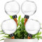 Globos de Riego de Plantas, Goteros de Riego de Plantas Arcilla con Cono de Goteo, 4 Pack Bolas de Riego para Plantas Transparente, Globi per Irrigazione Piante