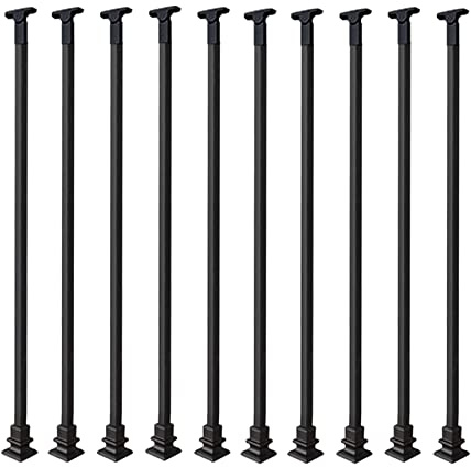 Kit de balustrade d'intérieur pour escaliers en bois – Balustres et broches en fer robuste – Bannière sûre pour enfants, adultes et personnes âgées – Parfait pour les terrasses et les restaurants
