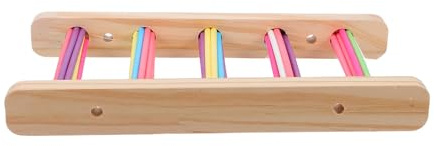 GALPADA 3pezzi Scala per Uccelli in Legno Supporto per Pappagalli Altalena e Piattaforma Giocattolo per Arrampicata per Uccelli Scala per Esercizio e Intrattenimento per Gabbia Design
