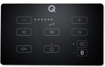 Q ACOUSTICS E60 Easy Install In-Wall Audio System In-Ceiling Speaker Bundles - with Built-in Bluetooth and Splash-proof Panel (Black, Pair of Qi65C Bundle)