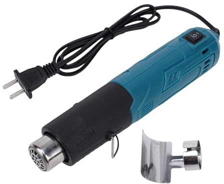 Fafeicy Pistolet Thermique 300 W, Mini Souffleur à Air Chaud Portable avec Support Pliable et Cordon D'alimentation étendu, pour Bricolage, Artisanat, Film de Résine, Emballage (Prise UE)