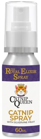 Extra Strong Catnip Spray for Cats UK with Silvervine - 60ml | Cat Nip Spray, Catnip Oil, Scratch Deterrent Alternative, Cat Behaviour Training and Anxiety
