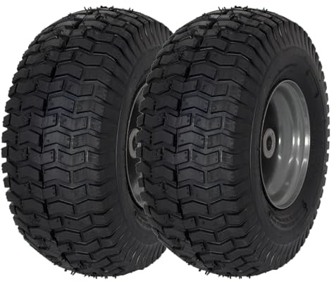 MARASTAR 21446-2PK 15x6.00-6 Reifen- und Radmontage, Ersatz-Rasenmäher-Vorderreifen, kompatibel mit Craftsman Aufsitzrasenmähern, 2 Stück