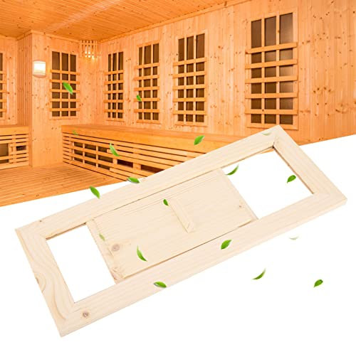 Duokon Cubierta de Rejilla de ventilación de Aire, Rectángulo de Madera Ventilación de Rejilla de ventilación de Aire Sala de Vapor Sauna Accesorio