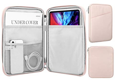 MoKo 9-11 Pollici Tablet Sleeve Case, Si Adatta 11inch iPad Air M3, iPad A16 2025, PRO 11 M4, iPad 10/9/8/7th, Galaxy Tab S9/S8/A8/A7, Custodia Protettiva con Tasca, Rosa
