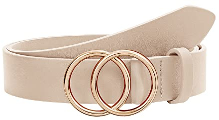 SUOSDEY Damen Ledergürtel für Jeans Taillengürtel Doppel O-Ring Schnalle