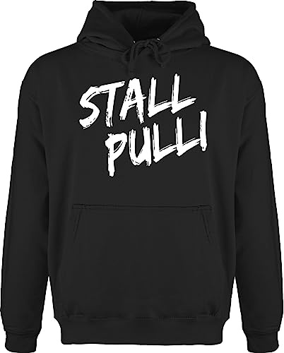 Hoodie Herren Pullover Männer - Stallpulli I Geschenk Reiten I Pferde Geschenke I Pferdeliebhaber - L - Schwarz - reiter-hoodie sprüche pferd stall pulli pferdespruch reiter fun-kapuzenpullover