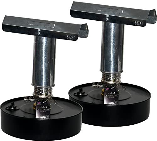 Sterling Ventures 2x Single Chimney Paraffin Heater, Greenhouse Warmer 4.5L, Adjustable Wick, Dual Wick for Increased Heat Output, 1500-2000 Watts