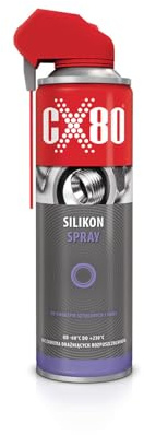 CX80 | Silikon Spray – farbloser Schmierstoff für Kunststoff, Gummi und Metall, NSF-zertifiziert, antiadhäsiv, schmutzabweisend, temperaturbeständig bis +230 °C | DuoSpray, 500 ml