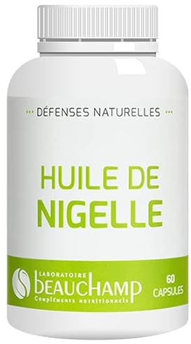 Laboratoire Beauchamp - Complément alimentaire HUILE DE NIGELLE - 60 capsules - Soutient l'organisme - Acides gras essentiels - Développé en France