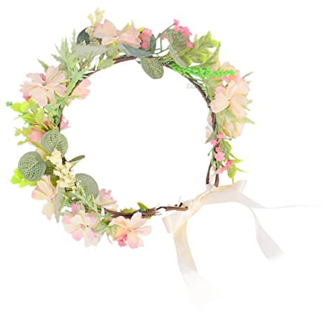 minkissy Braut Haarschmuck Blumenkranz Stirnband Für Hochzeit Elegantes Blumenhaarband Leicht Und Bequem Perfektes Accessoire Für Hochzeiten Fotoshootings Und Partys