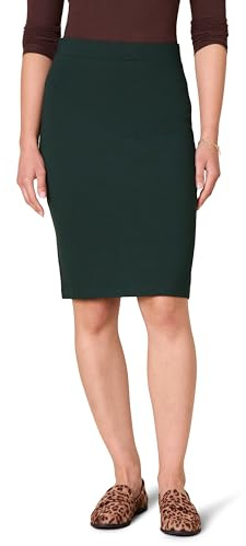Amazon Essentials Women's Ponte Pull-on Above-The-Knee Fitted Pencil Skirt