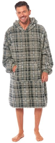 Toro Rocco Mens Hooded Blanket Oversized Hoodie Blankets Warm Comfortable Soft Sherpa Fleece Comfy & Fluffy Wearable Throw Giant Sweatshirt with Front Pocket One Size Fits All