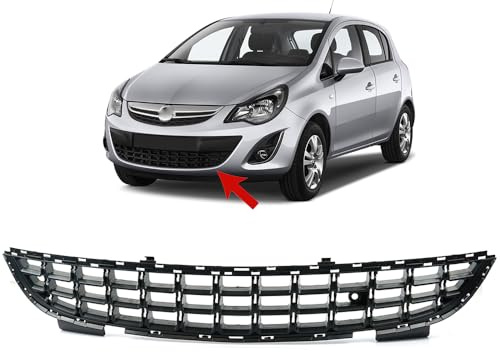 ROBUST Gitter Grill Stossstange Vorne Mitte für Opel Corsa D 1400871 1320196 13344422 2011-2014
