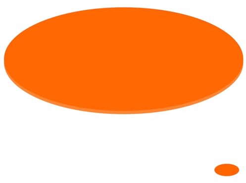 PLEXIGLAS® Zuschnitt 3-50cm - ovale Scheiben orange
