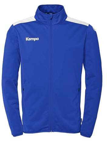 Kempa Handball Emotion 27 Poly Veste Veste de sport Veste d'entraînement Veste de sortie pour hommes et garçons - sans capuche avec poches zippées