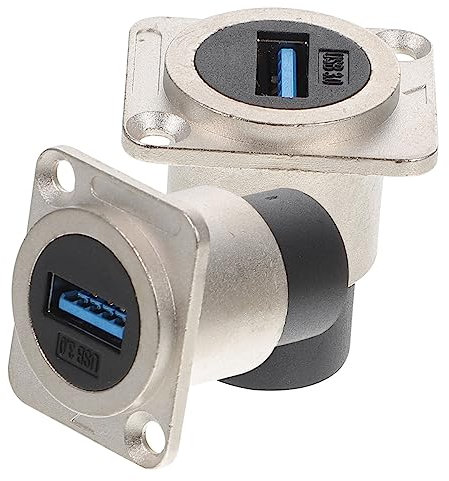 Angoily 2stücke USB-schottverbinder Panel Mount Koppler USB Unterputz Datenverlängerungsadapter Schottverbinder-Adapter -frontplattenadapter