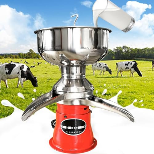 Cashwise Elektrischer Milch-Sahne-Zentrifugal-Separator, Edelstahl-Sahne-Butter-Separator, 50 l/h, Ziegen-Kuhmilch-Separator, der Roh- oder Vollmilch in Sahne und Magermilch umwandelt