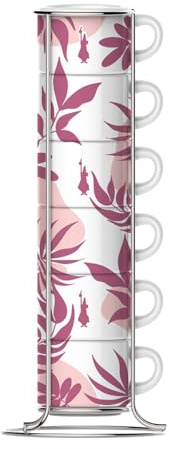 Bialetti Set 6 Tazzine Impilabili Rosa