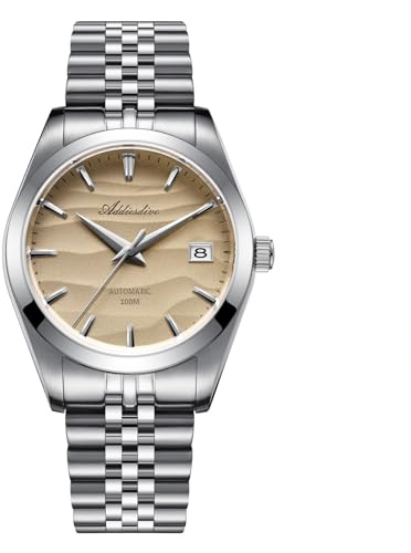ADDIESDIVE NH35A automatiska klockor för män analog mekanisk rörelse i safir kristall 39 mm, Ad2059yellow, Minimalist