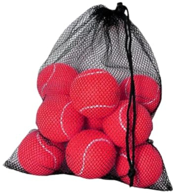 Perfeclan 12 Stück Tennisbälle Spielbälle Workout Üben mit Kordelzugbeutel Übungsbälle Trainingsbälle für Hallensport