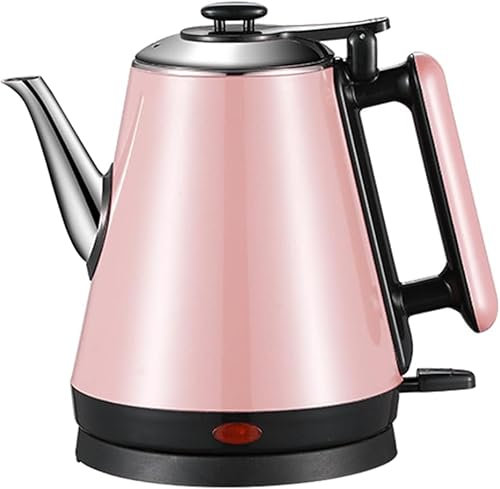Bouilloire électrique à ébullition Rapide, Bouilloire de 1,2 L avec Protection Contre l'ébullition Rapide et l'ébullition à Sec, Bouilloire à café 1200 W/Rose, Rose