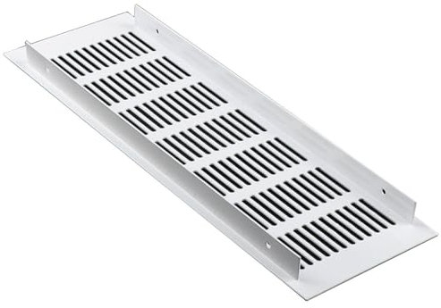 IkErna Rejilla de Ventilación de 100 Mm, Rejilla de Ventilación de Zócalo de Cocina Blanca de Aleación de Aluminio, Cubierta de Ventilación Rectangular con Rejilla de Ventilación/100 * 300Mm
