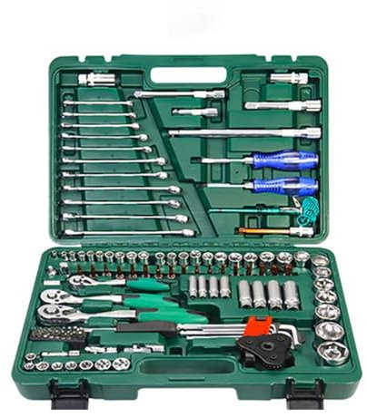 Kit de carraca Herramientas de reparación de automóviles, kit de reparación de automóviles de 1/4 de pulgada, llave de vaso, combinación de herramientas de trinquete, juego de herramientas de embalaje
