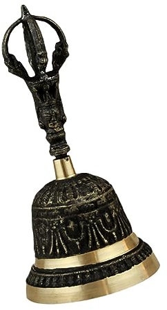 Cabilock Laute Glocke für Zuhause Handglocke Dekorativer Griff Metall-tischglocke Zur Meditation