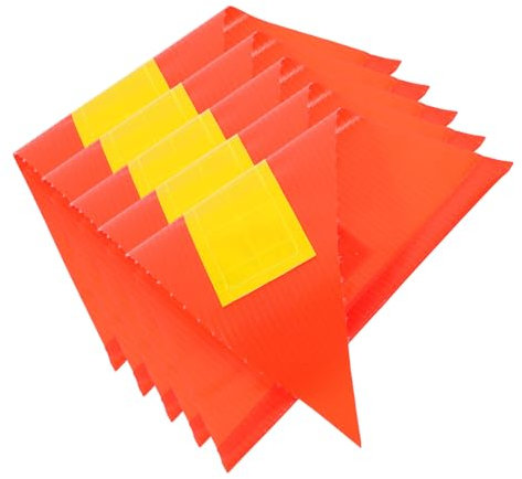 Kisangel 5stücke Fahrrad Sicherheitsflagge Hohe Sichtbarkeit wasserdichte Reflektierende Warnfahne Für Kinderfahrräder Geeignet Für Fahrräder Anhänger Einfach Installierbar Sicherer Radfahr