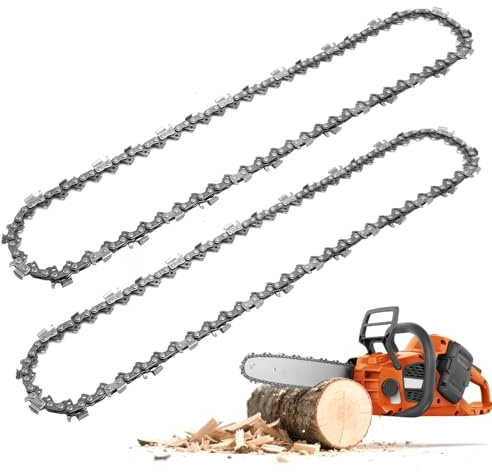 MospdyGear 2Pcs 15 0.325 Pitch .050 Gauge, 64 Drive Link Chainsaw Chain, Replacement for Husqvarna 340 345 350 435 435E 440E 450E