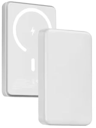 Batterie Externe for Magsafe sans Fil - Compatible avec iPhone 16 15 14 13 12 Séries et Samsung Magnétique Power Bank 5000mAh Induction Petite Mini Portable Charge Rapide Chargeur WSPLO