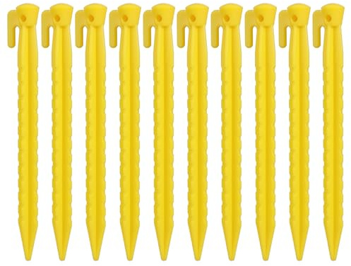 Limtula Piquet De Extérieur 10 Pièces Ancres pour Camping Tente en Plastique Robuste Crochet De Plage Auvent
