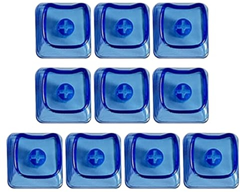 Juego de 10 teclas de repuesto para PC, diseño de tallo en X, color translúcido, teclado de oficina, paquete de personalización