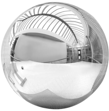Toyvian Esfera Reflectante para jardín: Bola de Acero Inoxidable Pulida con Efecto Espejo, Globo Decorativo para Exteriores, para jardín, césped y Patio, 225 mm.