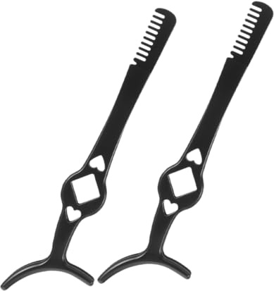 DECOMELODY 2 Stck. Wimpernzange mit Kamm Lash Clamp Tweezer Präzise Wimpernfixierung Langlebig Rostfrei Praktische Anwendung für Frauen und Mädchen