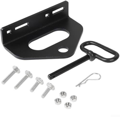 Kit de gancho para cortacésped, enganche de remolque, accesorio de tracción de acero resistente con cabeza de bola, ranura de cadena de enganche de remolque para tractores de césped, remolques y