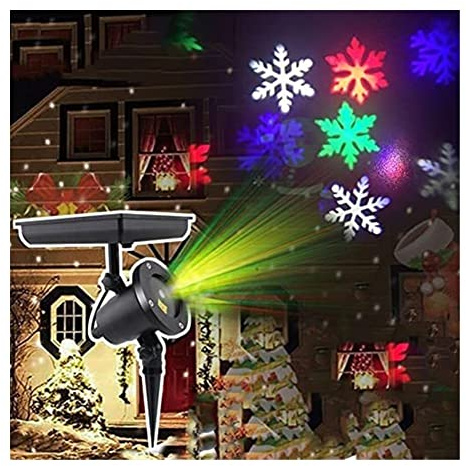 Projecteur LED flocon de neige pour Noël, éclairage d'extérieur, étanche IP65, éclairage solaire de jardin pour paysage