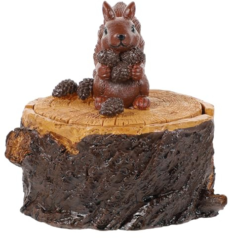 Homoyoyo Eichhörnchen Aschenbecher Aus Harz Zigaretten Aschenbecher Mit Deckel 3.94 X 3.94 X 3.94 in Aufbewahrungsbox Für Zigarettenstummel Für Zuhause Büro Und Terrasse Als Deko