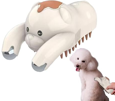 Brosse à Vapeur pour Chats Peigne de Toilette avec Massage Rechargeable | Brosse à Vapeur pour Chiens À Domestique, en Intérieur, sous la Douche, au SPA, en Salon, avec Toilette, Bain et