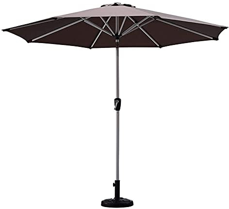 Ombrellone da Sole Ombrelloni da Giardino Ombrellone da Tavolo da Giardino Verde con Inclinazione e Manovella, Perfetto per Cortile Esterno, Mercato di Eventi Commerciali in Spiaggia, Piscina, Senza