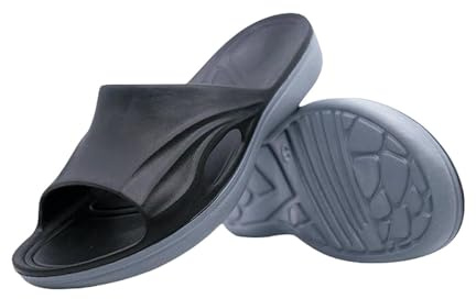 Ciabatte Uomo Grande Taglia 49 50 51 52 Pannelli in Gomma da Spiaggia Uomini Scivoli Scarpe Estive Casa Interno Morbida Comodo Confortevole-Arancia Grigia-50(Grigio Nero,37 EU)