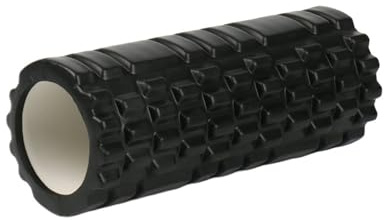 skumrulle 26/33 cm yoga spalt skum roller fitness rygg muskelmassage gym hem myofascial release rutnät kropp avkoppling för intensiv massage och muskelavslappning (C 25,5 x 8 cm)