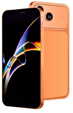 FOXIONO Unlock phone, 6.52-inch screen, dual cameras, 3GB RAM, 16GB ROM, TF 128GB, supports 4G network, dual SIM cards, suitable for beginners to use (17316orange)
