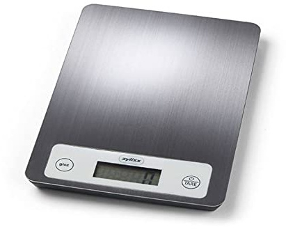 Zyliss E970048 Báscula de Cocina Digital Electrónica, Plástico/Acero inoxidable, Plata, Balanza Cocina con Pantalla LCD
