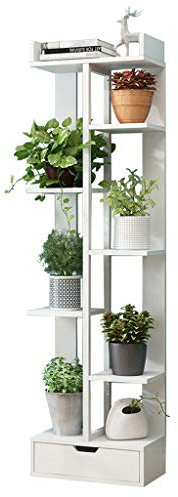 Exquisit Hohe Plant Stand Indoor or Outdoor Modern Blumentreppe aus Holz und Metall Pflanzentreppe für Innen Außen Garten Pflanzenregal Blumenregal Wohnzimmer Bonsai Dekor